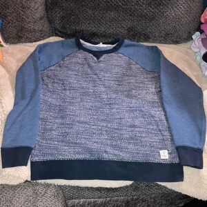 🔹4 for $30 Lands' End Kids Heathered Blue Crewneck Sweatshirt, Large (14-16)